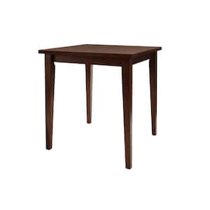 Chocolate Finish Wood Square Bar Table for 4 (36 in. D x 36 in. H)