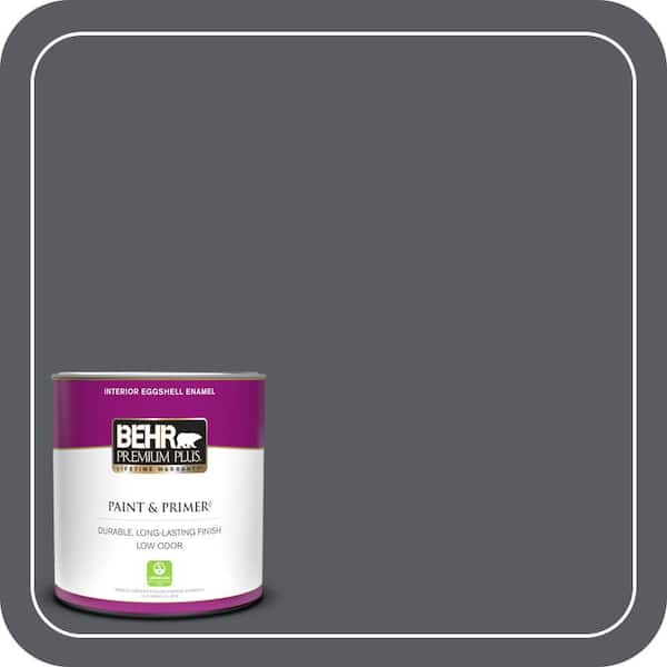 BEHR PREMIUM PLUS 1 qt. #PPU18-02 Pencil Point Eggshell Enamel Low Odor Interior Paint & Primer