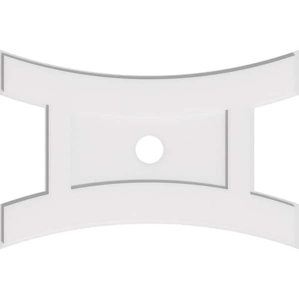 Ekena Millwork 32 in. W x 21-3/8 in. H x 3 in. ID x 1 in. P Haven Architectural Grade PVC Contemporary Ceiling Medallion