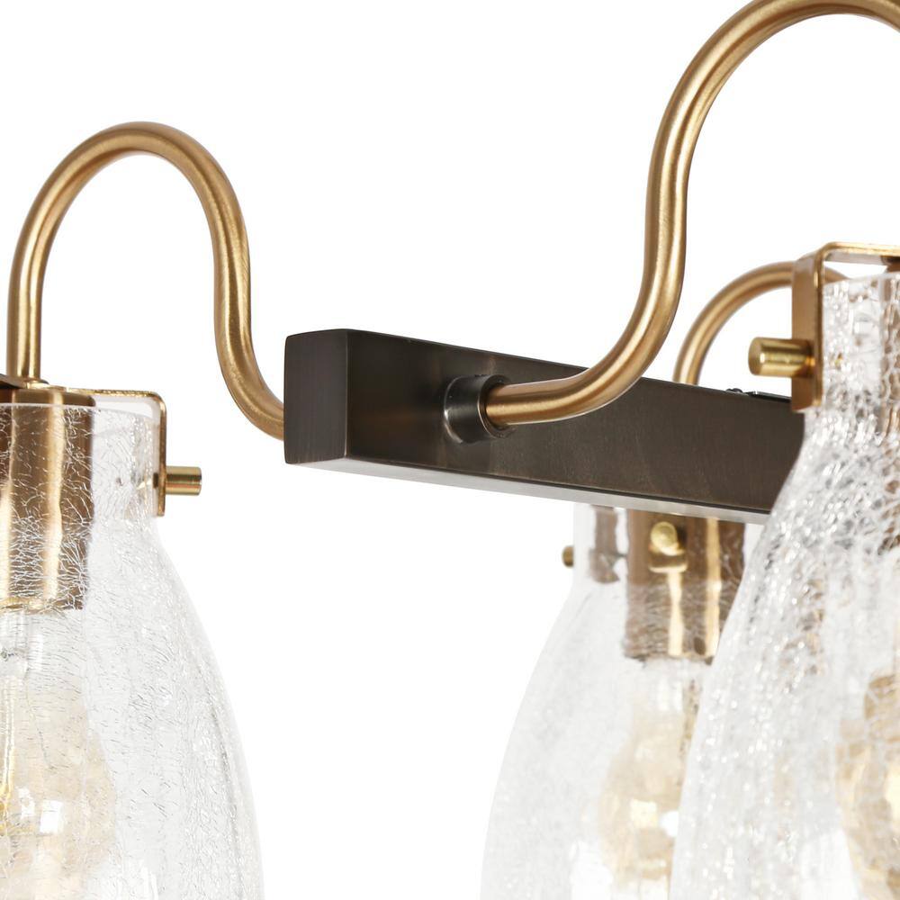 Dawn Industrial 8-Light Matte Black and Brass Kitchen Island Chandelier