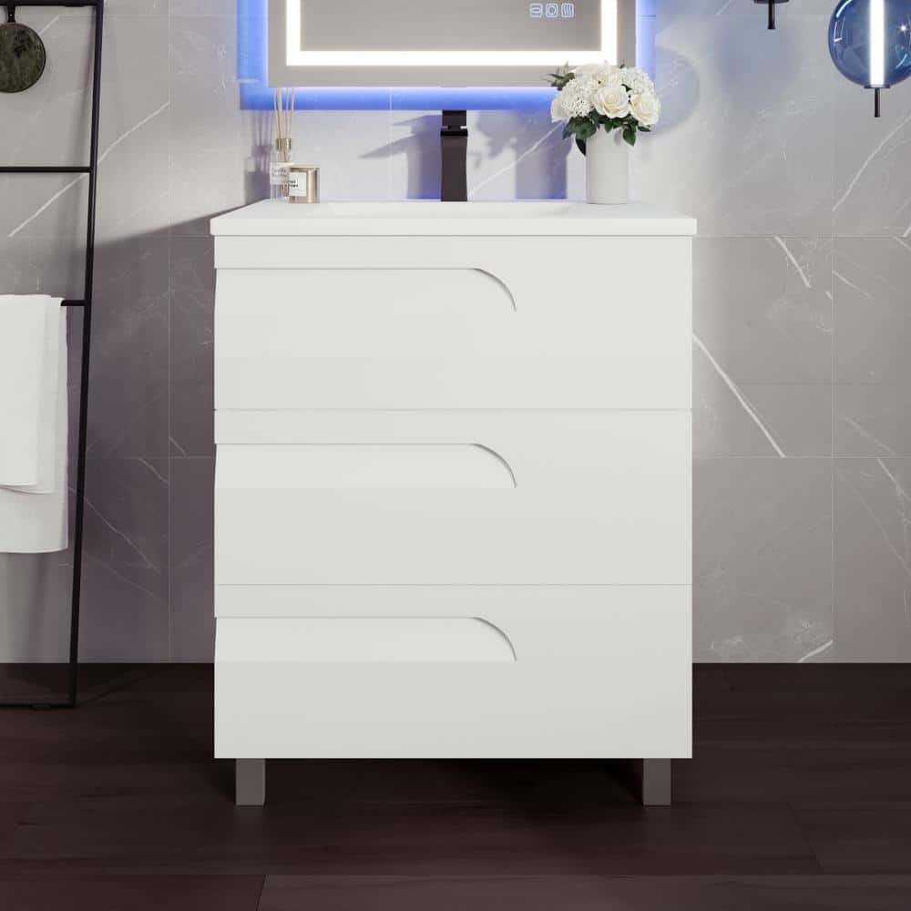 Joy 32 in. Single Sink White Bath Vanity with White Porcelain Top (Assembled) price history on PriceWatchPro