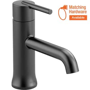 Trinsic Single Hole Single-Handle Bathroom Faucet in Matte Black