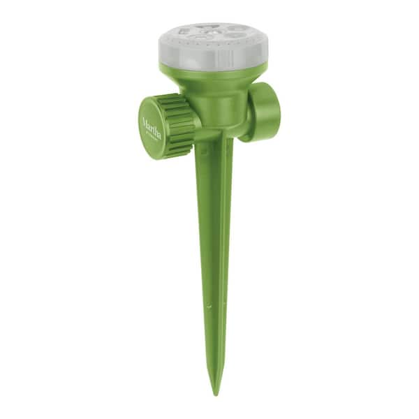 Martha Stewart Living 1022 sq. ft. 5-Pattern Turret Sprinkler with Durable Spike