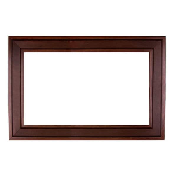 MirrorChic Tuxedo 60 in. x 42 in. Mirror Frame Kit in Walnut - Mirror Not  Included E1383480-03 - The Home Depot