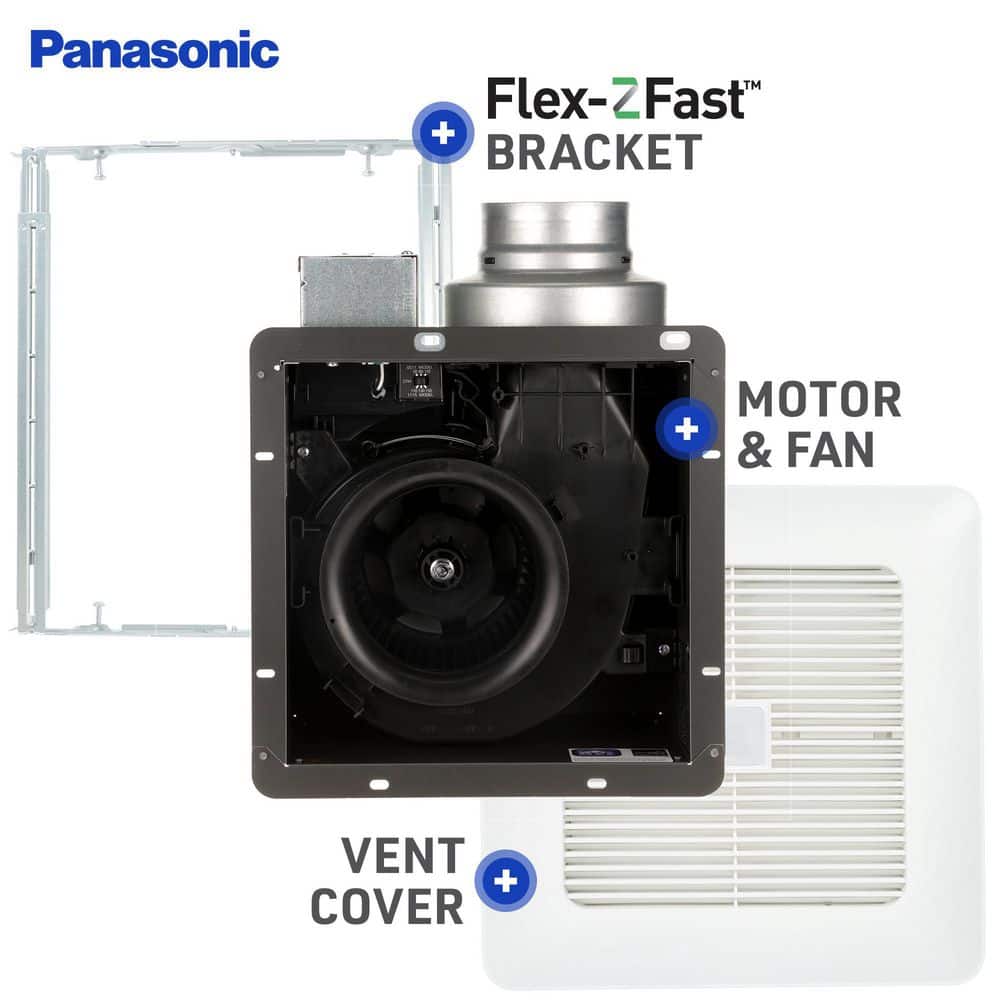 WhisperSense White Ceiling Mount Ventilation Fan with Dual Sensor