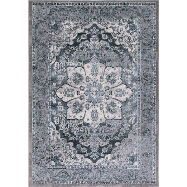 Concord Global Trading Thema Serapi Teal 3 ft. x 5 ft. Area Rug
