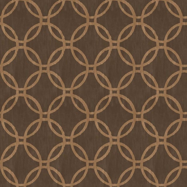 Beacon House Ecliptic Brown Geometric Strippable Roll Wallpaper (Covers 56 sq. ft.)