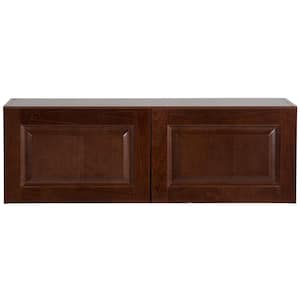 Benton Assembled 36x12x12 in. Wall Cabinet in Amber