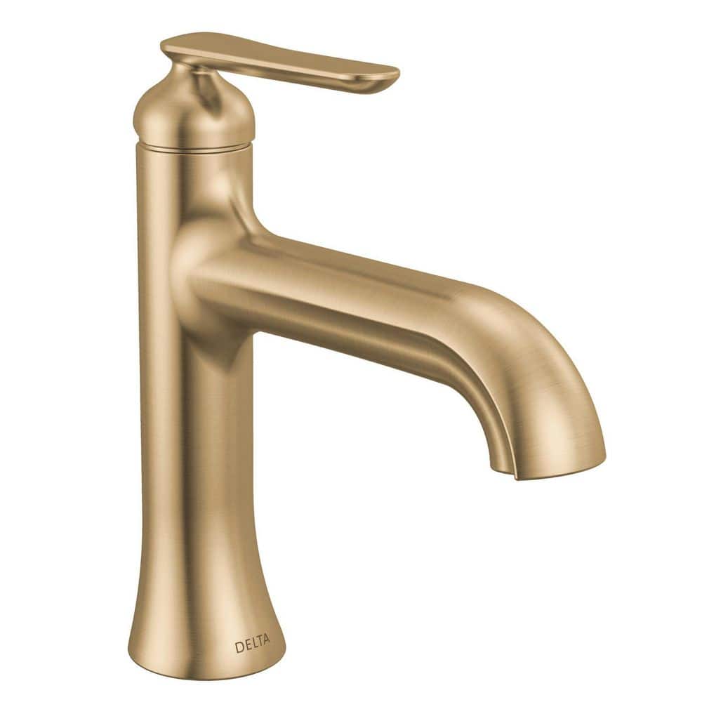 Delta Bonacci Gold Single Handle Single Hole Bathroom Sink Faucet