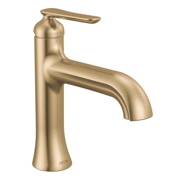 Bonacci Gold Single Handle Single Hole Bathroom Sink Faucet in Lumicoat Champagne Bronze