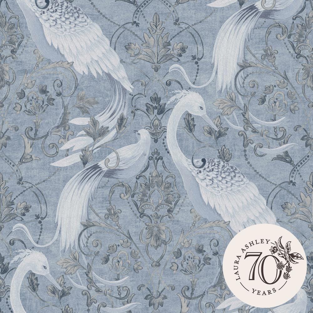 Laura Ashley Laura Ashley Tregaron Midnight Blue Removable Wallpaper