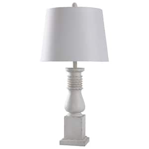 Old White Istress 33 in. Old White Table Lamp