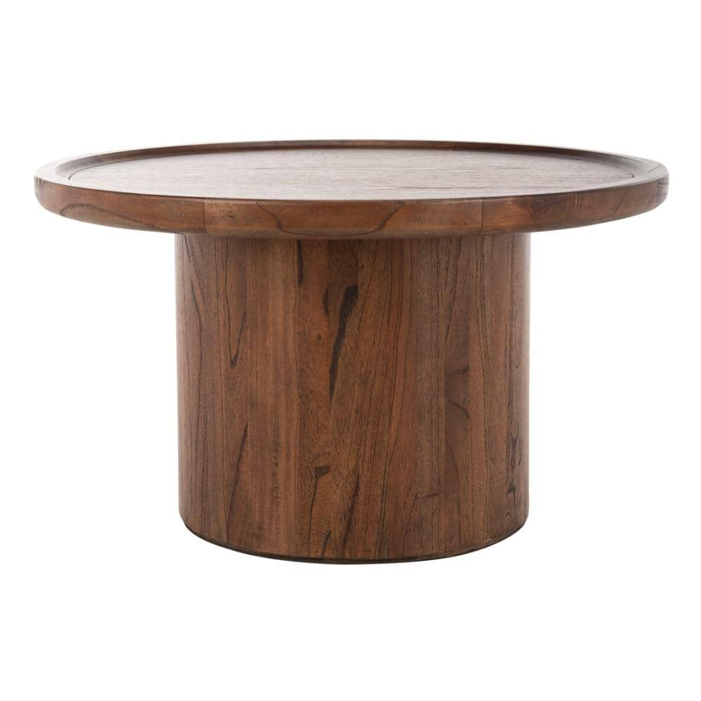 FUIN 36 in. Brown/Black Round Wood Top Coffee Table PH0402-4 - The Home  Depot