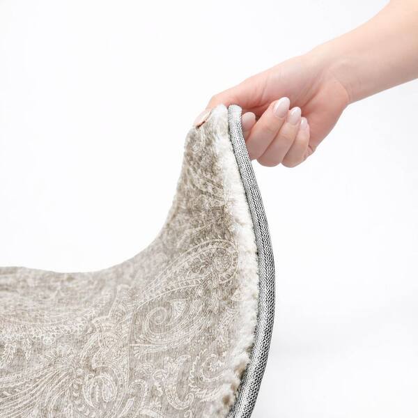 Dream Shag Premium Machine Washable Abstract ADS654 Taupe 9 ft. x 12 ft. Area Rug