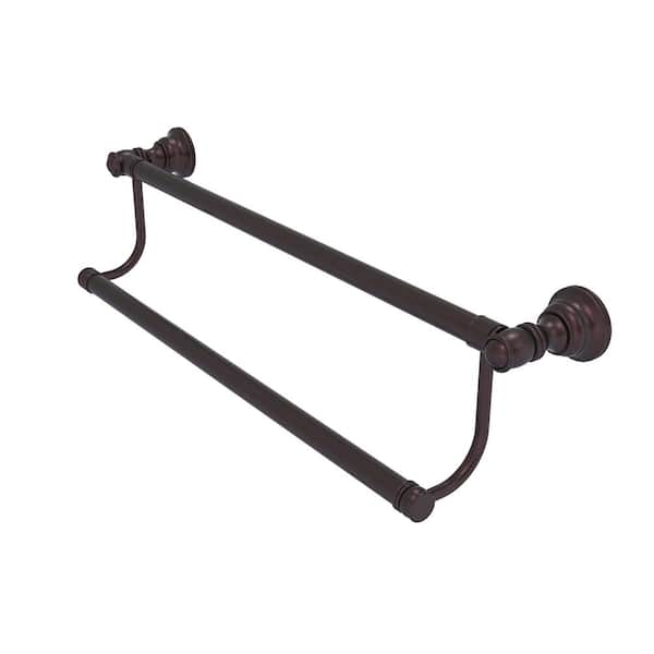Allied Brass Carolina 18 in. Double Towel Bar in Antique Bronze