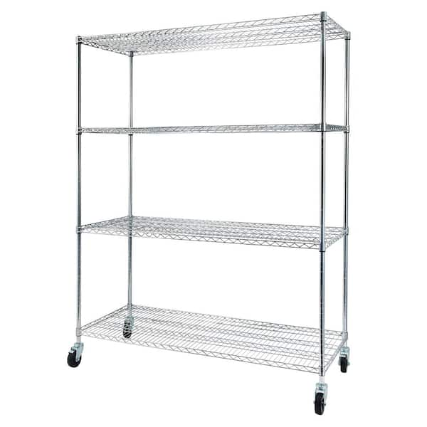 Karl home Adjustable Silver Wire Shelf (59.06 in. D x 23.62 in. W)