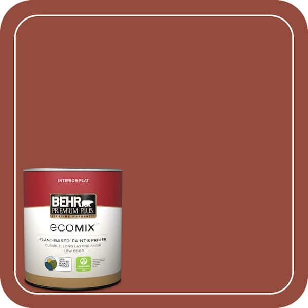 1 qt. #S-H-200 New Brick Flat EcoMix Plant-Based Interior Paint & Primer