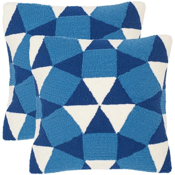 SAFAVIEH Abstract Puzzle Soleil Square Outdoor Throw Pillow (2-Pack)