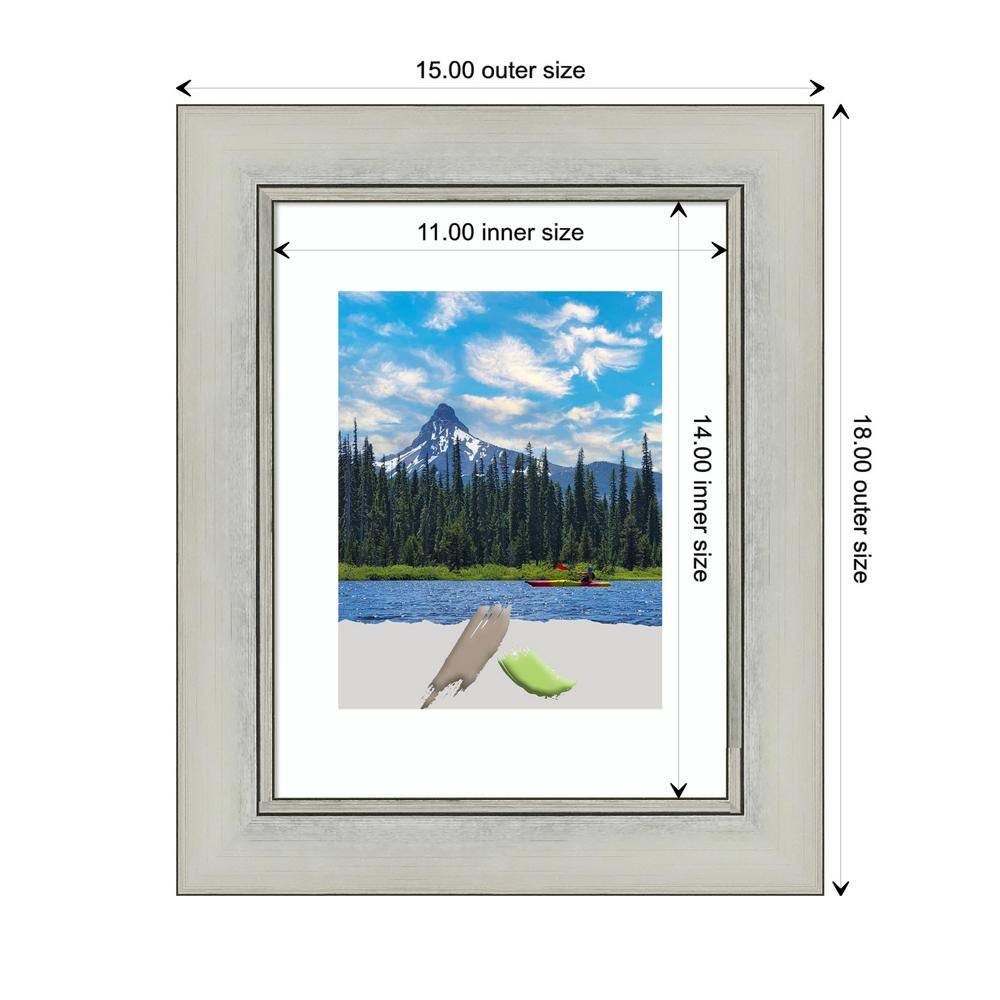 Antiqued Silver Patina Rectangular Wall Picture Frame