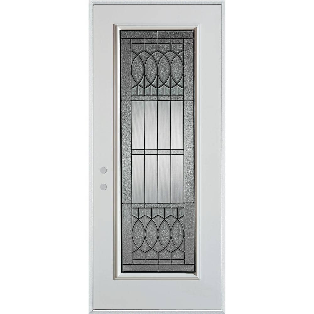 Nightingale 36 in x 80 in Right-Hand/Inswing Full Lite White Primed Smooth Fiberglass Prehung Front Door price history on PriceWatchPro