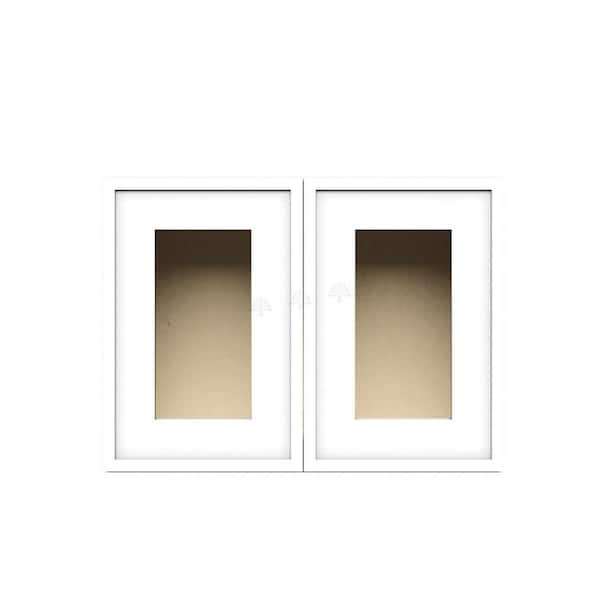 Slim Shaker Assembled 24 in. W x 15 in. H x 12 in. D Wall Kitchen Cabinet in White