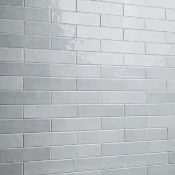 Plage - mizuna MSI Lakeview Sky 3 in. x 12 in. Glossy Ceramic Subway Wall