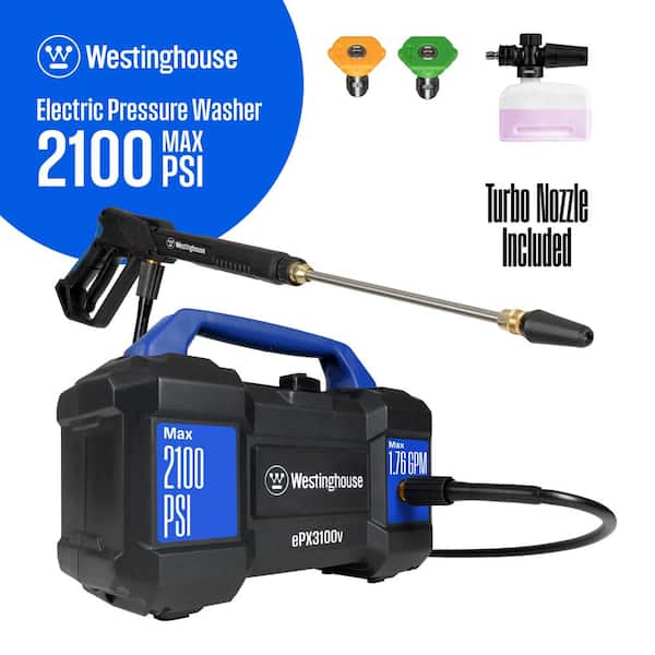 Westinghouse 2100 PSI 1.76 GPM 13 Amp Cold Water Electric Powered Handheld Electric Powered Pressure Washer and 5 Quick Connect Tips