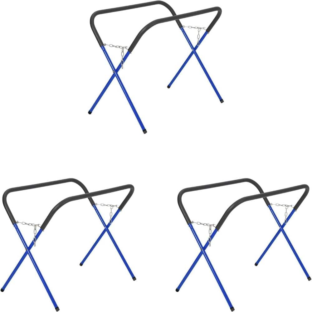 3-Pack Blue Folding Workbench Auto Body Stand 500 Lbs Capacity, Portable Adjustable for Garage & Workshop price history on PriceWatchPro