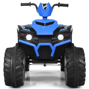 12-Volt Electric 13.5 in. Kids Quad ATV Ride On Car with LED Lights and Navy