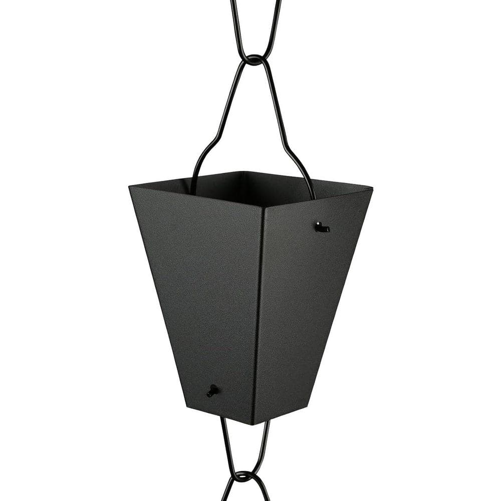 Square Link Rain Chain 8.5 ft. Length Black Powder Coated Functional Decorative Gutter Downspouts Replacement price history on PriceWatchPro