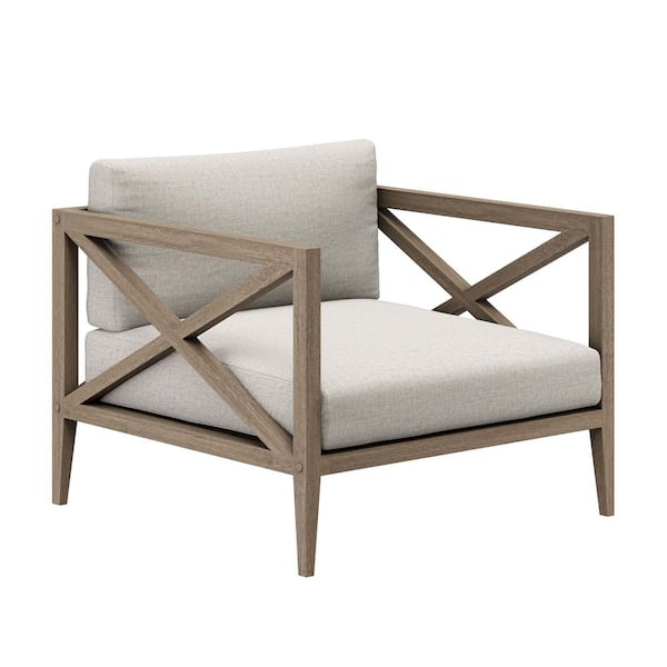 Northlake Outdoor Teak Armchair in Pebble