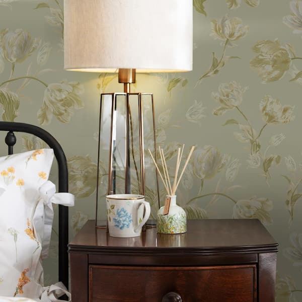 Laura Ashley Gosford Sage Green Wallpaper