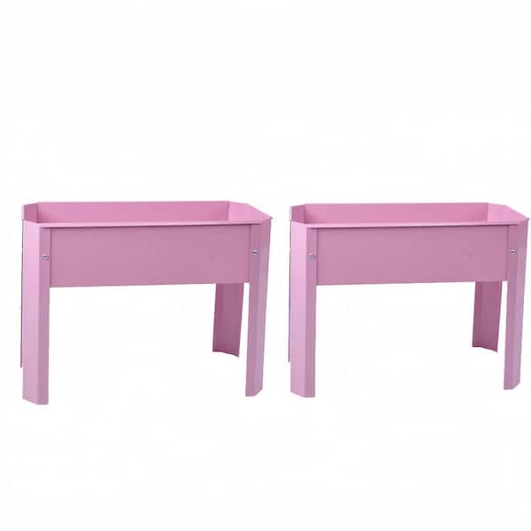 HumblePleb Mini Metal Raised Planter with Legs in Pink with 2 Sets