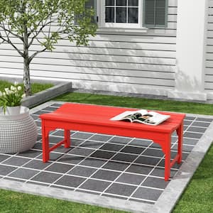 Parkside Red Outdoor All-Weather Backless Bench