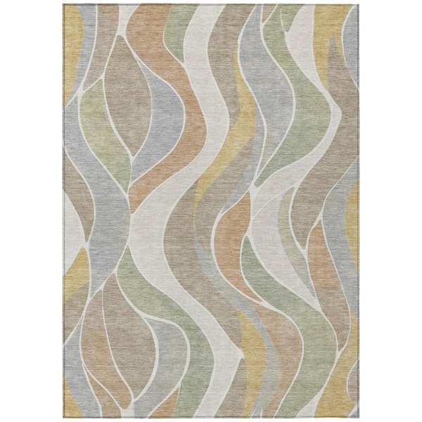 Chantille Machine Washable Indoor/Outdoor Abstract ACN2976 Ivory 10 ft. x 14 ft. Area Rug
