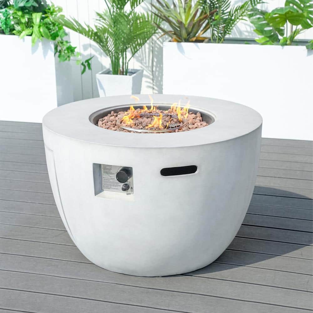 Moda Furnishings Gas Fire Pit with Stone wall modeling. Moda Furnishings Gas Fire Pit with Stone wall modeling.