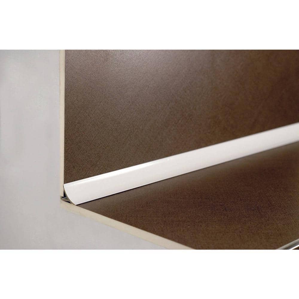 T-COVE 0.625 in. D x 98.5 in. W x 98.4 in. L Connection Wall/Flr Aluminum Powder Ctd White Molding and Transition Trim price history on PriceWatchPro