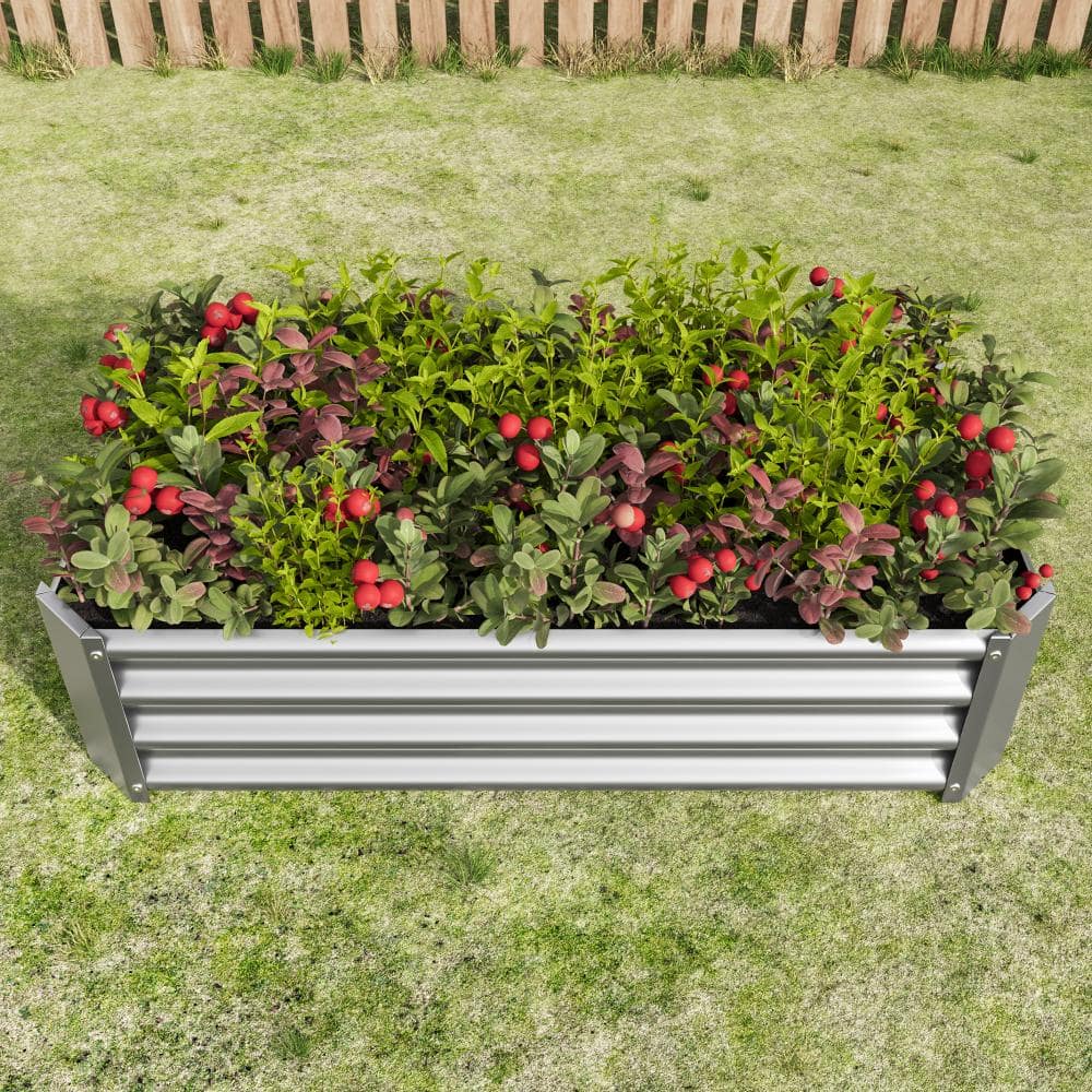 2PCS Silver 4×2×1ft Metal Raised Garden Bed, Rectangle Planter for Flowers & Vegetables price history on PriceWatchPro