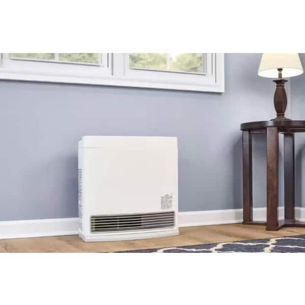 Rinnai ストーブ ホワイト Rinnai FC Series 10,000 BTU 99.9% AFUE Unvented Natural Gas Fan