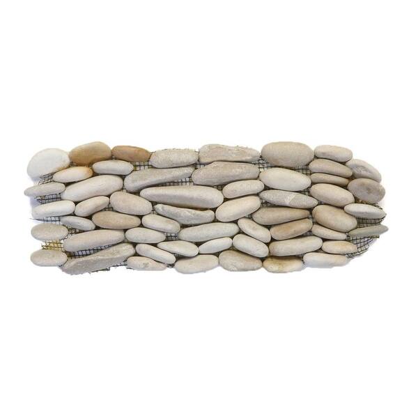 Solistone Standing Pebbles Grotto 4 in. x 12 in. x 15.875mm - 19.05mm River Rock Mesh-Mounted Mosaic Wall Tile (5 sq. ft. / case)