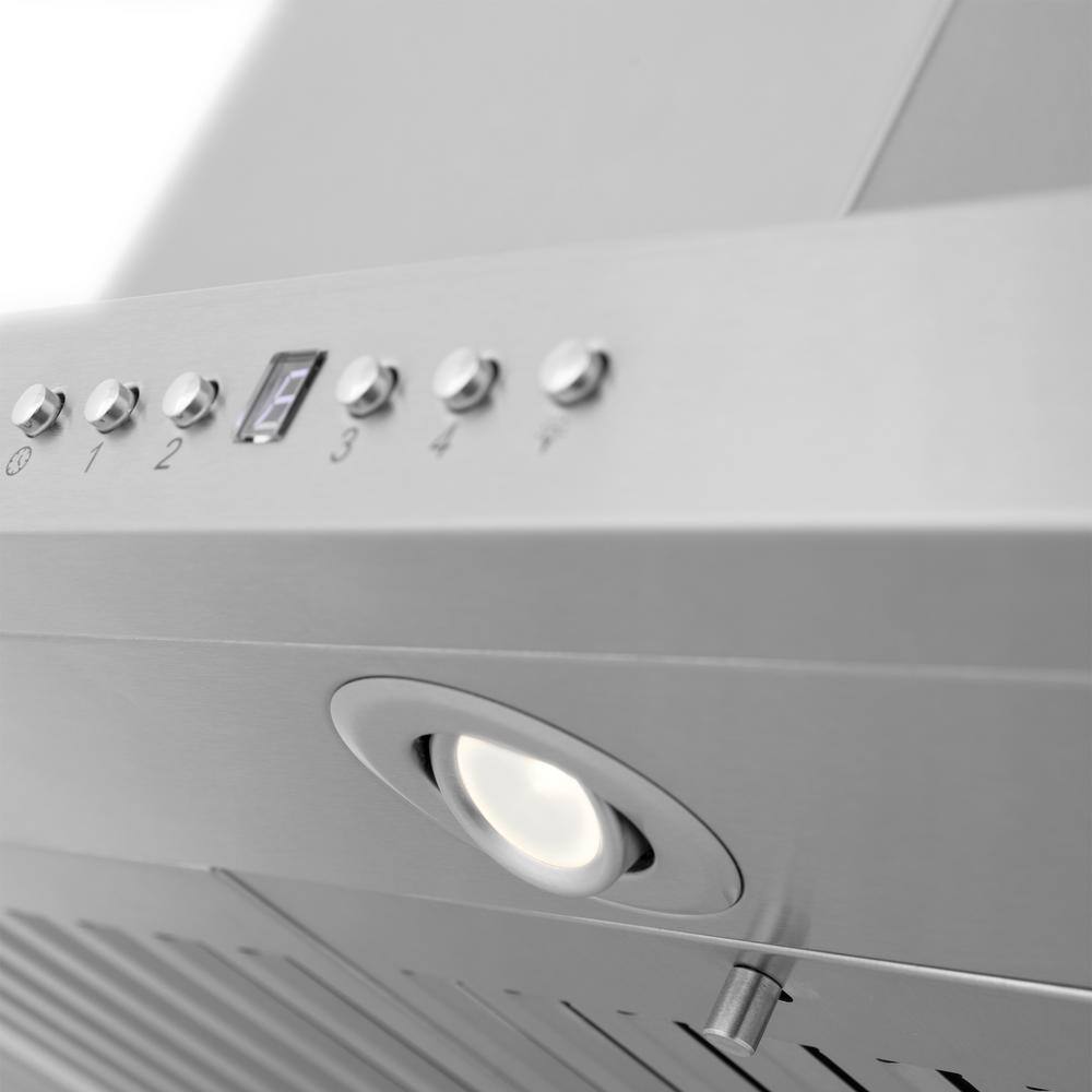 30-inch Stainless Steel Island Mount Range Hood with Bluetooth Speakers