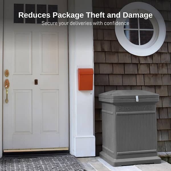 RTS Home Accents ParcelWirx Graphite Vertical Lockable with Smart Lock Package Delivery Box
