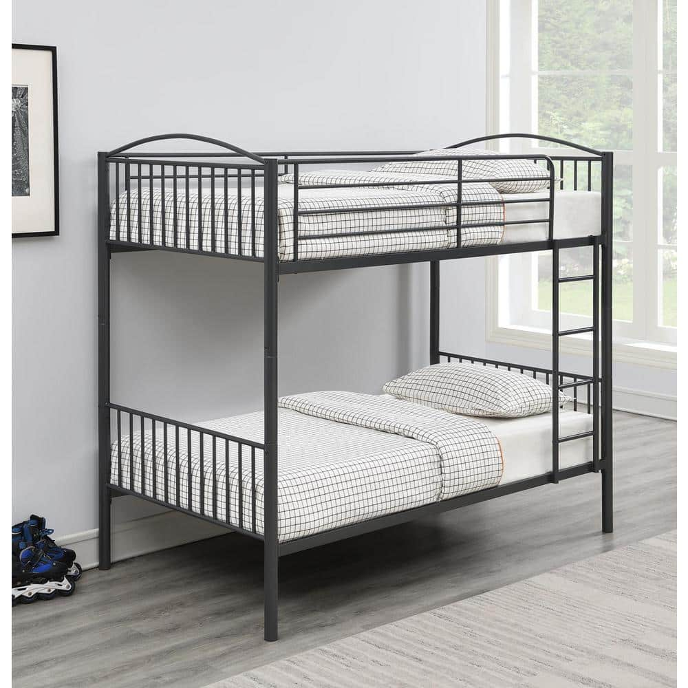 Coaster Home Furnishings Anson Gray Twin Over Twin Bunk Bed with Ladder ...