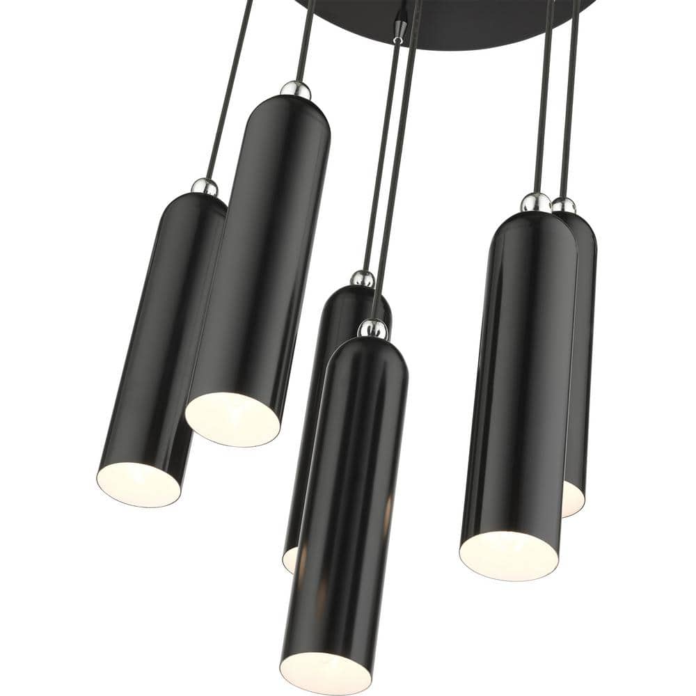 Ardmore 6-Light Shiny Black Chrome LED Pendant