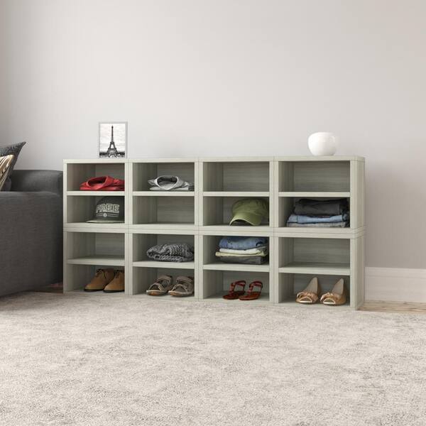 Triple Cube Plus Bookcase by Way Basics in Espresso and Black White 