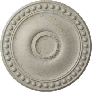 19-1/8 in. x 1 in. Foster Urethane Ceiling Medallion (Fits Canopies upto 5-5/8 in.) Hand-Painted Pot of Cream Crackle