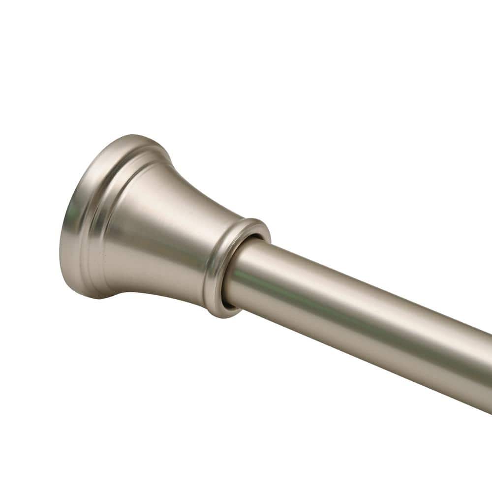 72" Brushed Nickel Aluminum Decorative Tension Shower Rod