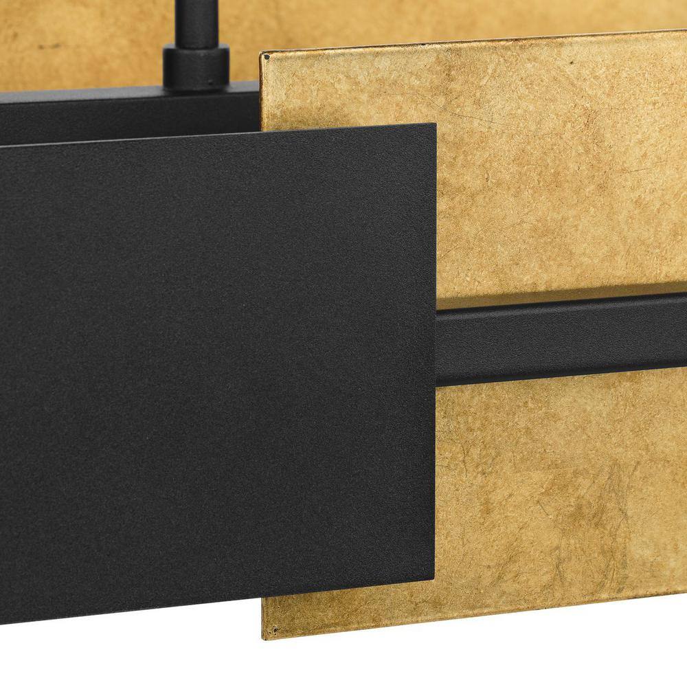 Lowery Black and Gold 4-Light Linear Chandelier