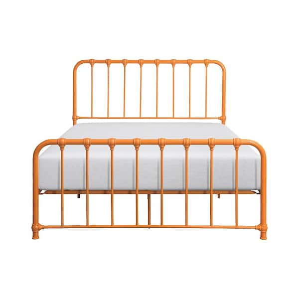 Lazzara Jocelyn Orange Metal Frame Full Platform Bed