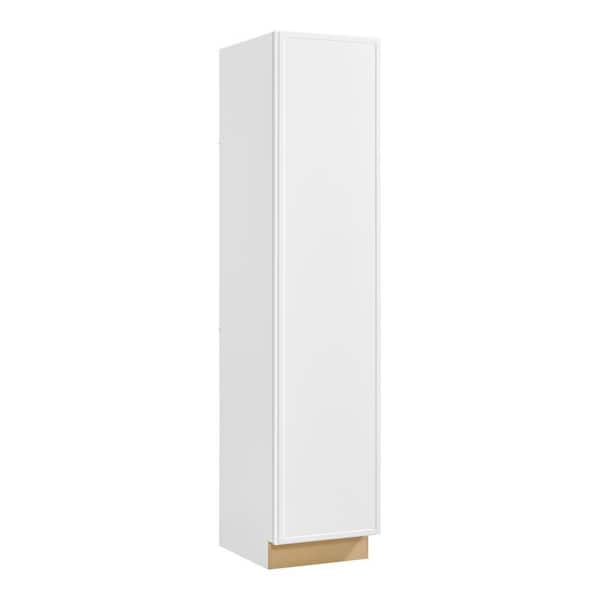 Leyton 18 in. W x 24 in D x 84 in H Ready To Assemble Plywood Slim Shaker Utility Pantry Kitchen Cabinet in Alpine White